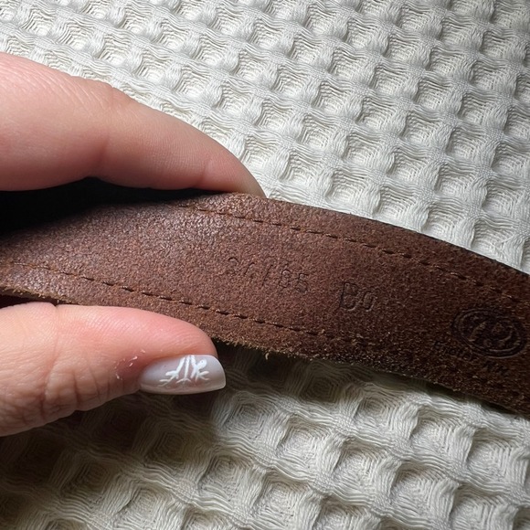 Thompson Leather Exeter NH Pheasant Embroidered Belt Winchester Shells Brown 34